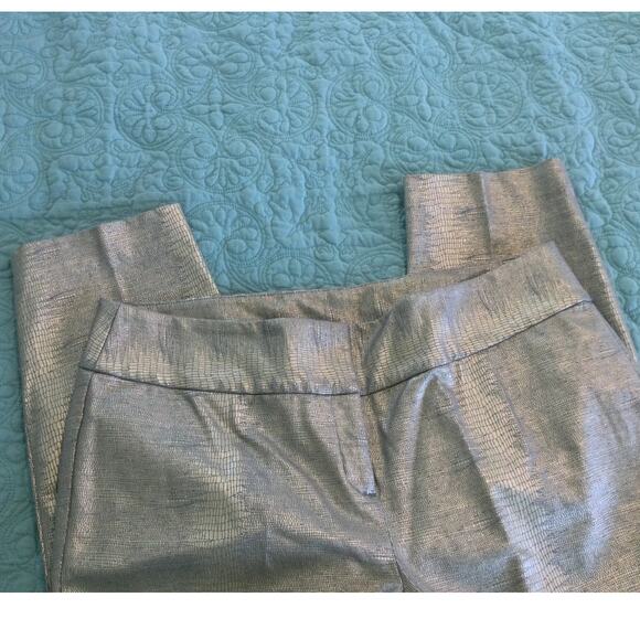 Alfani Woman Metallic Croc Dress Pants Button Fly NWOT - Picture 2 of 7